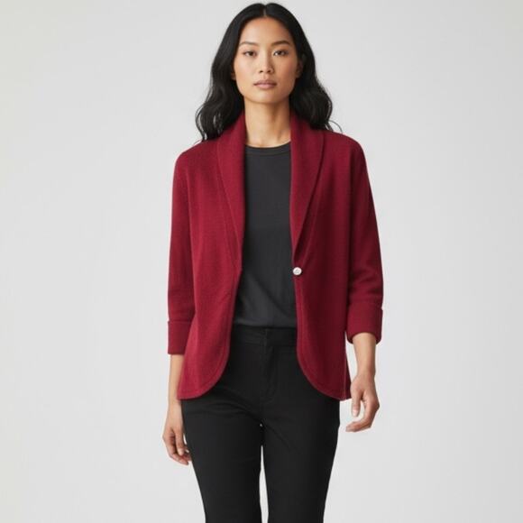 Avellini 100% Cashmere Open Front Cardigan | Women’s Size Small | Red - Picture 1 of 6